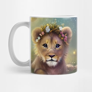 Cute Baby Lion Cub Graphic Mug